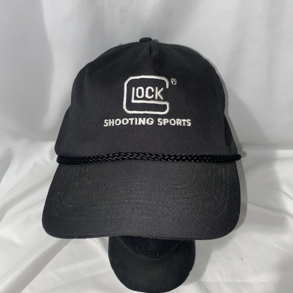 Vintage Glock Shooting Sports Snapback Hat Black Rope Hat Rifle Gun
